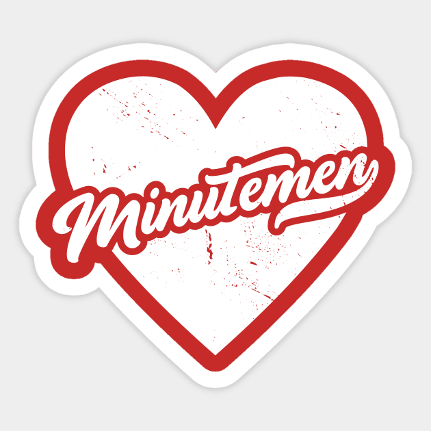 Vintage Minutemen School Spirit // High School Football Mascot // Go Minutemen Sticker by SLAG_Creative